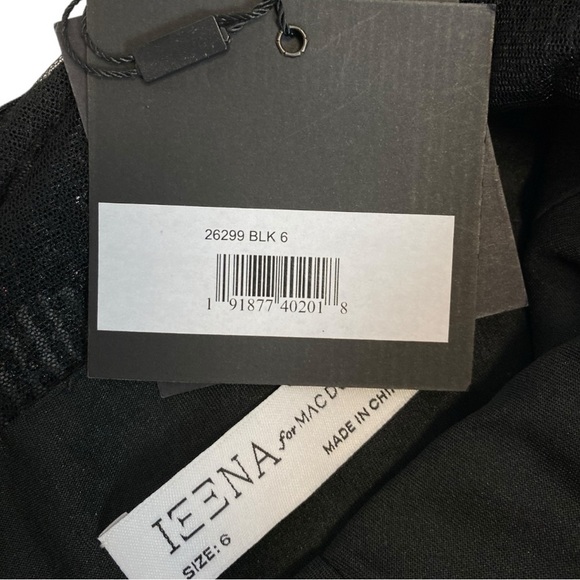 Mac Duggal long sleeve teired ruffle midi dress - Picture 11 of 15